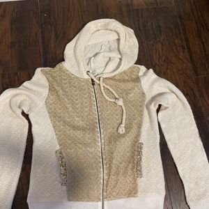 Miss me sweater, hoodie, sequin  gold and cream